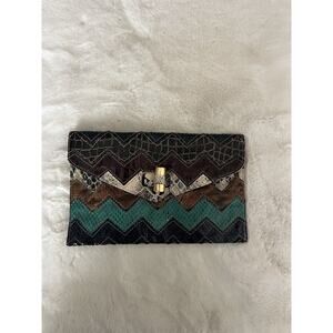 ALDO Women’s Clutch Purse Chevron Print